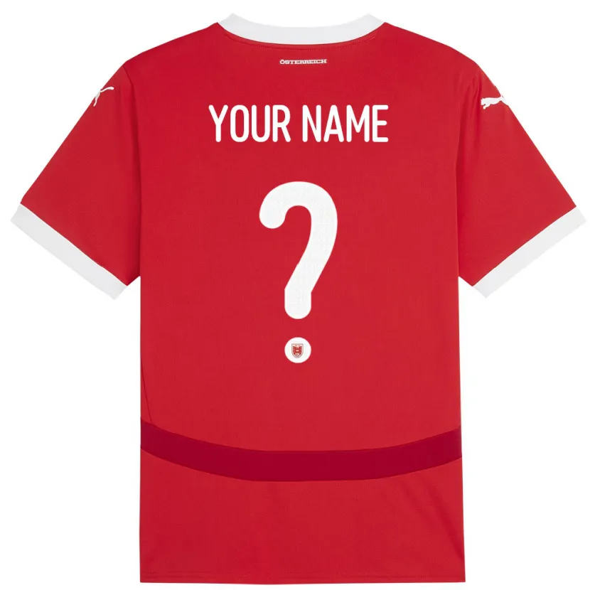 Danxen Kinder Österreich Ihren Namen #0 Rot Heimtrikot Trikot 24-26 T-Shirt Schweiz
