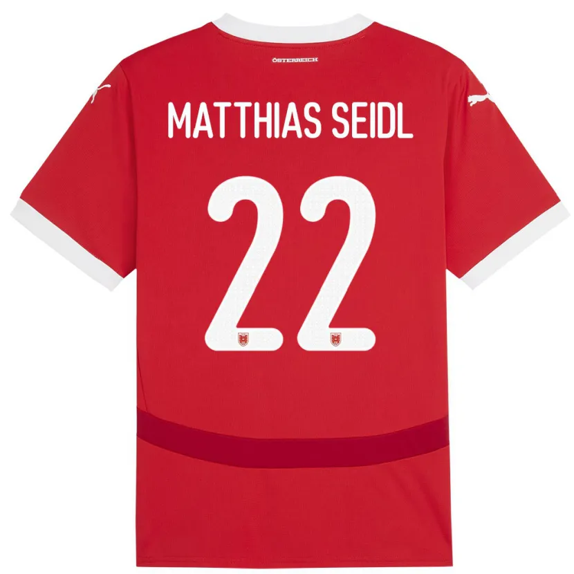 Danxen Kinder Österreich Matthias Seidl #22 Rot Heimtrikot Trikot 24-26 T-Shirt Schweiz