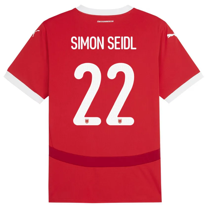 Danxen Kinder Österreich Simon Seidl #22 Rot Heimtrikot Trikot 24-26 T-Shirt Schweiz