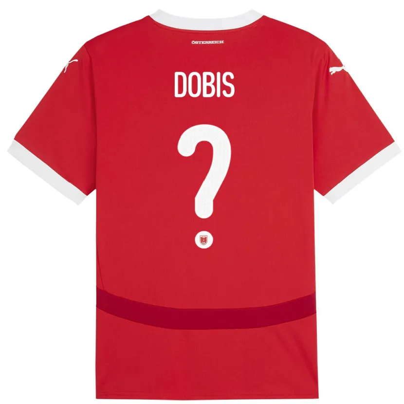 Danxen Kinder Österreich Dominik Dobis #0 Rot Heimtrikot Trikot 24-26 T-Shirt Schweiz