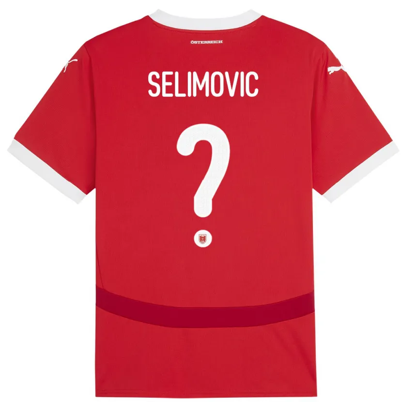 Danxen Kinder Österreich Amar Selimovic #0 Rot Heimtrikot Trikot 24-26 T-Shirt Schweiz