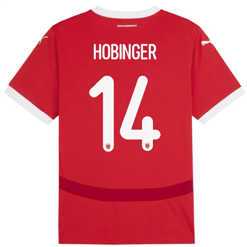 Danxen Kinder Österreich Marie Höbinger #14 Rot Heimtrikot Trikot 24-26 T-Shirt Schweiz