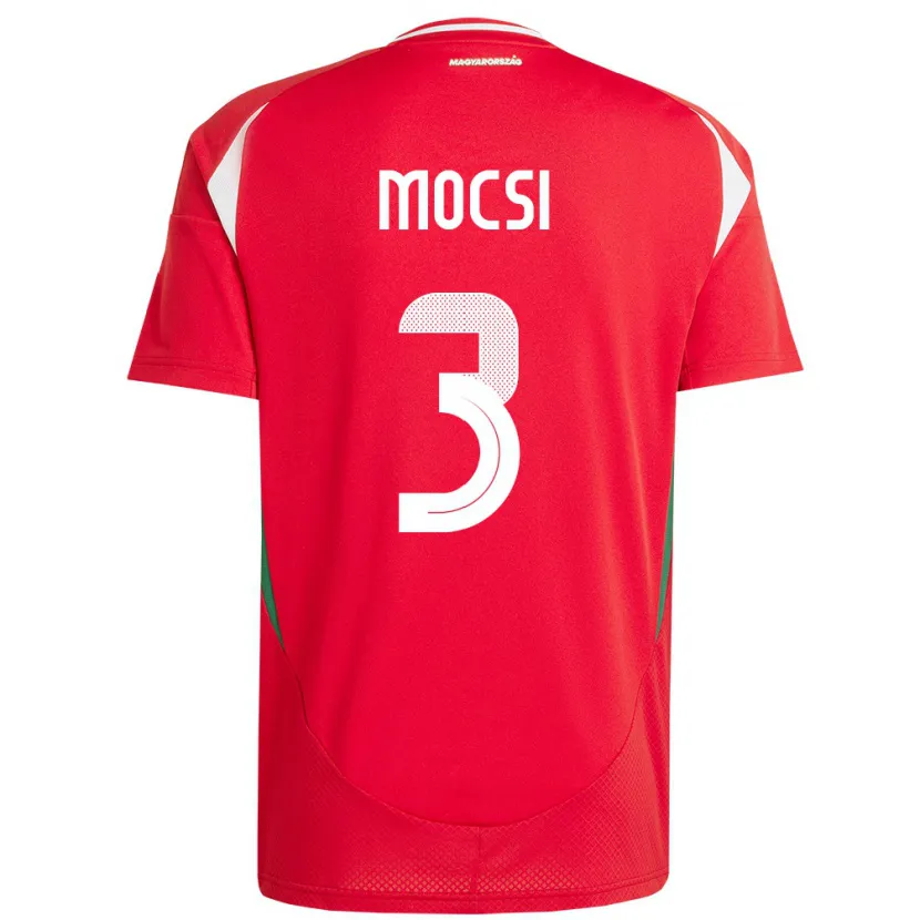 Danxen Kinder Ungarn Attila Mocsi #3 Rot Heimtrikot Trikot 24-26 T-Shirt Schweiz