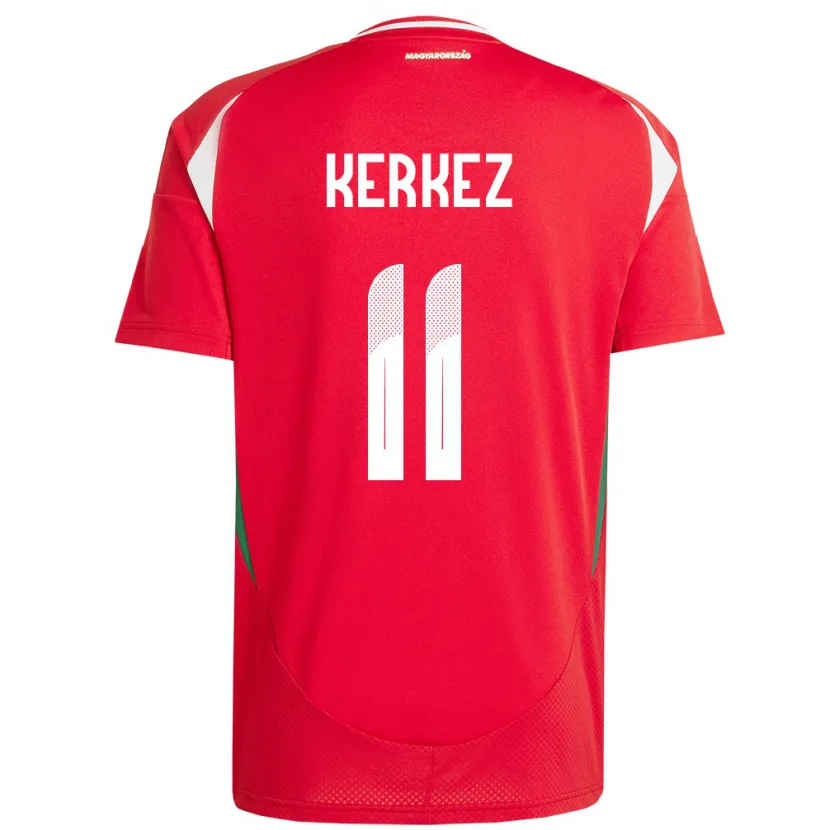 Danxen Kinder Ungarn Milos Kerkez #11 Rot Heimtrikot Trikot 24-26 T-Shirt Schweiz