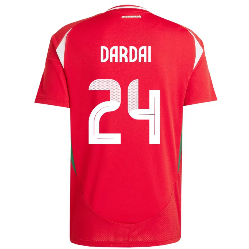 Danxen Kinder Ungarn Márton Dárdai #24 Rot Heimtrikot Trikot 24-26 T-Shirt Schweiz