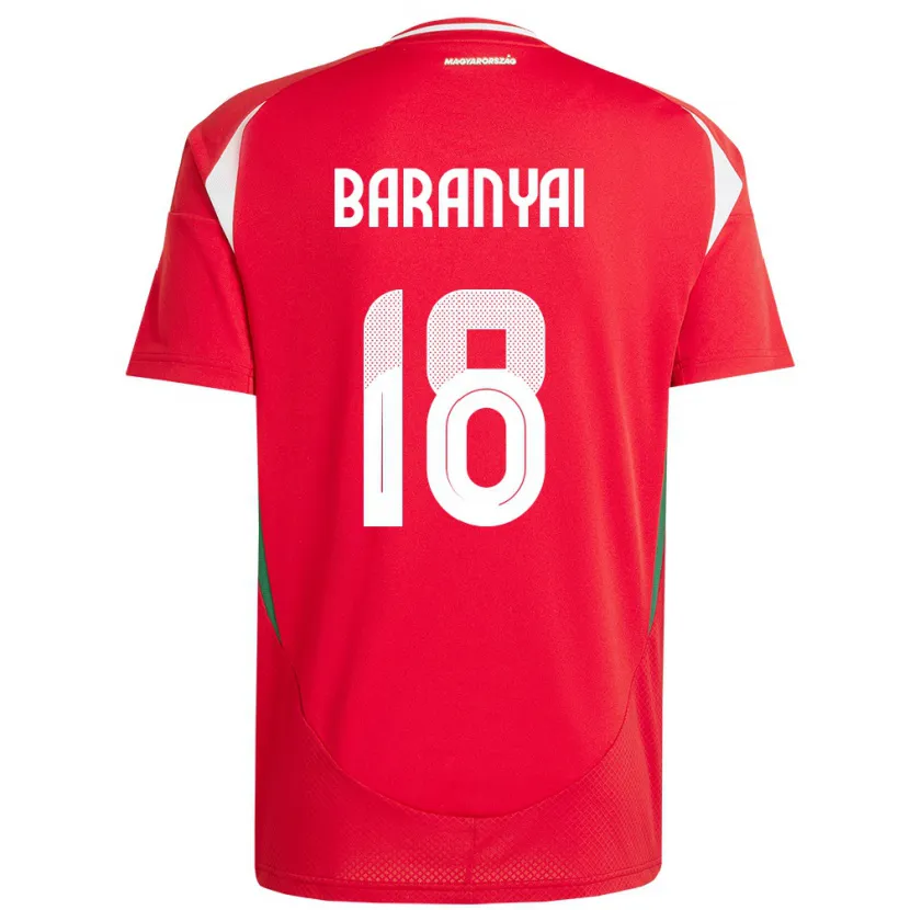 Danxen Kinder Ungarn Nimród Baranyai #18 Rot Heimtrikot Trikot 24-26 T-Shirt Schweiz