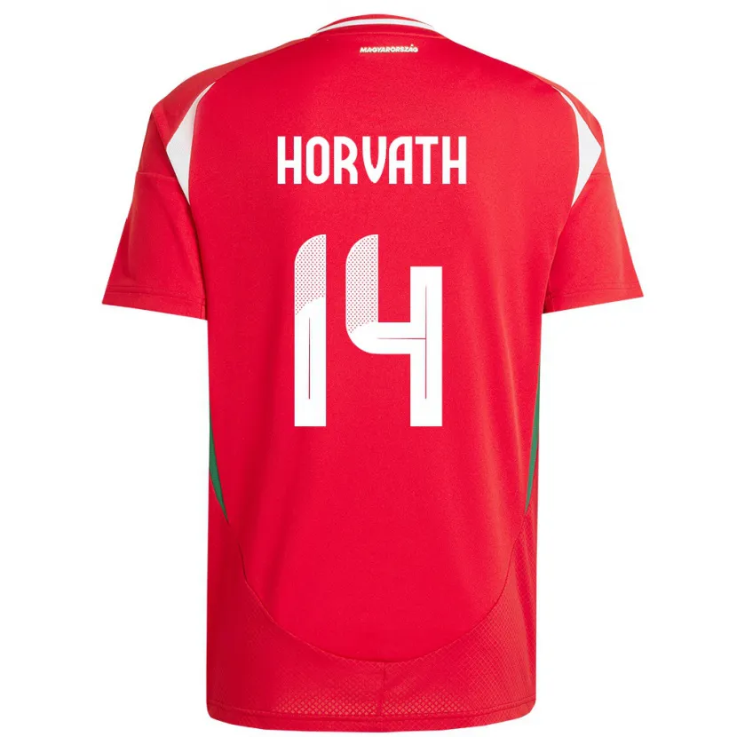 Danxen Kinder Ungarn Artúr Horváth #14 Rot Heimtrikot Trikot 24-26 T-Shirt Schweiz