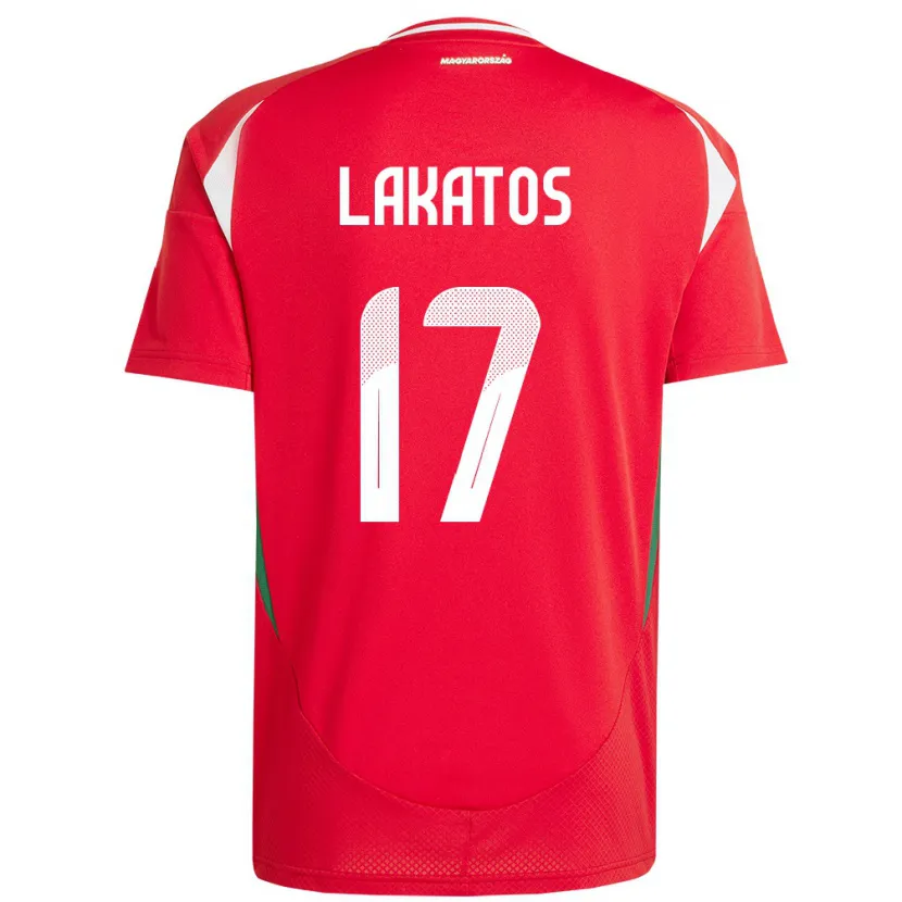 Danxen Kinder Ungarn Noel Lakatos #17 Rot Heimtrikot Trikot 24-26 T-Shirt Schweiz