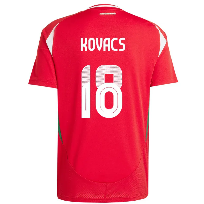 Danxen Kinder Ungarn Laura Kovács #18 Rot Heimtrikot Trikot 24-26 T-Shirt Schweiz