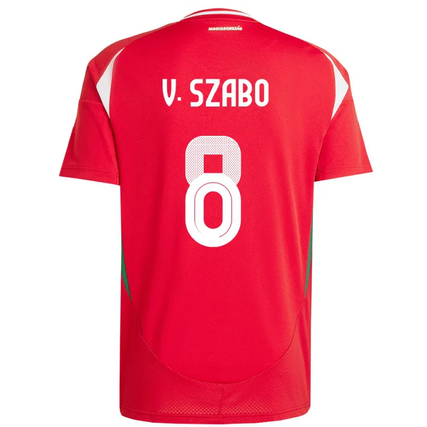 Danxen Kinder Ungarn Viktória Szabó #8 Rot Heimtrikot Trikot 24-26 T-Shirt Schweiz