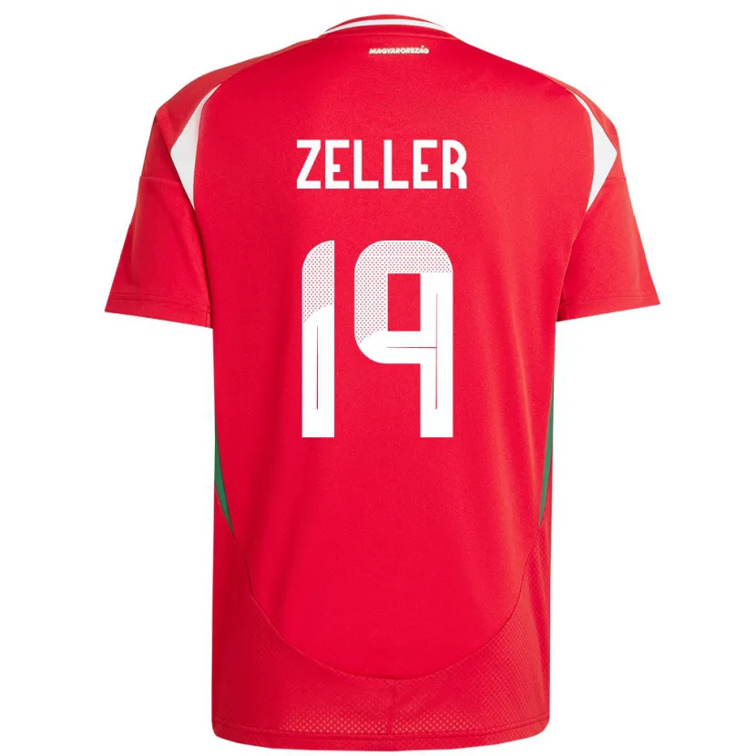 Danxen Kinder Ungarn Dóra Zeller #19 Rot Heimtrikot Trikot 24-26 T-Shirt Schweiz