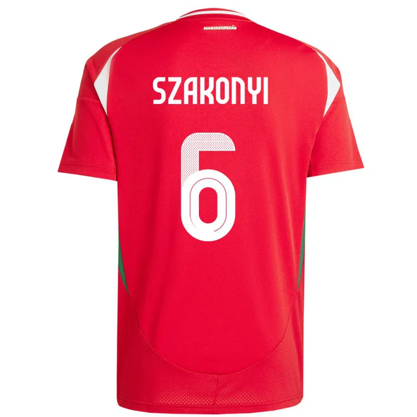 Danxen Kinder Ungarn Emese Szakonyi #6 Rot Heimtrikot Trikot 24-26 T-Shirt Schweiz