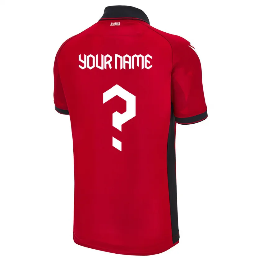 Danxen Kinder Albanien Ihren Namen #0 Rot Heimtrikot Trikot 24-26 T-Shirt Schweiz