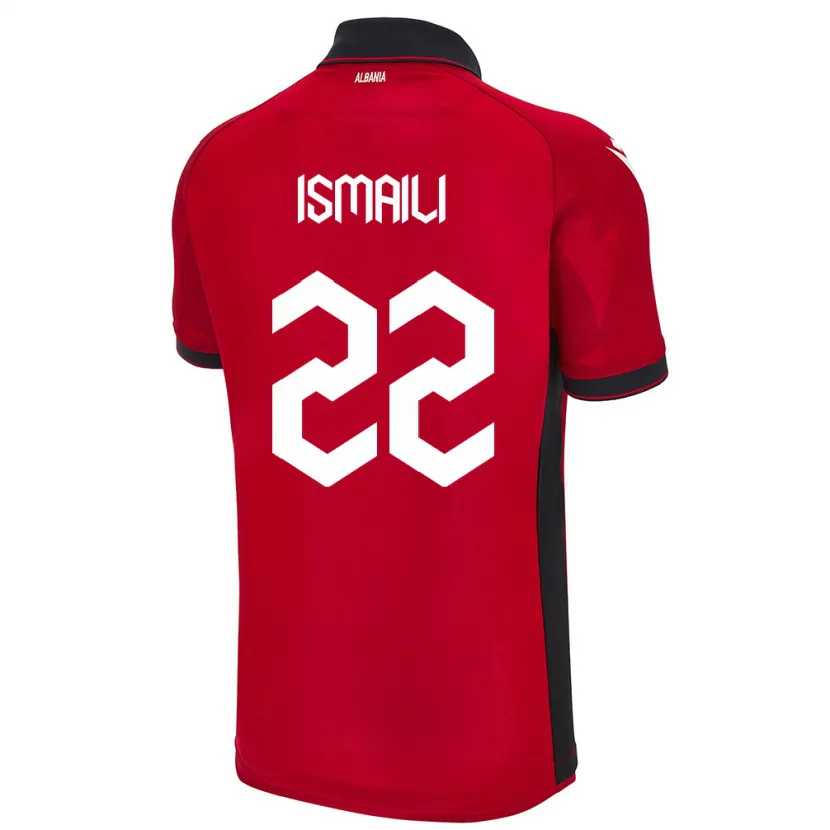 Danxen Kinder Albanien Ysni Ismaili #22 Rot Heimtrikot Trikot 24-26 T-Shirt Schweiz