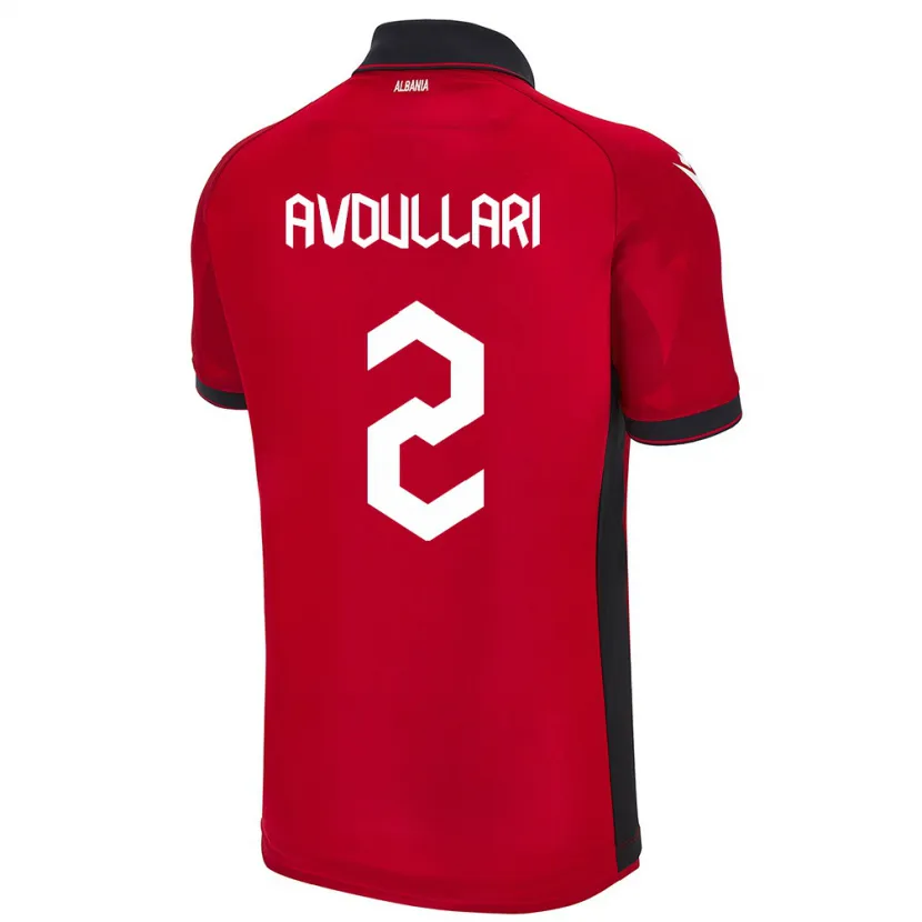 Danxen Kinder Albanien Davide Avdullari #2 Rot Heimtrikot Trikot 24-26 T-Shirt Schweiz