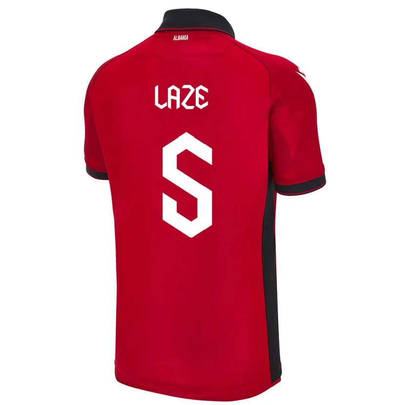 Danxen Kinder Albanien Jetmir Laze #5 Rot Heimtrikot Trikot 24-26 T-Shirt Schweiz