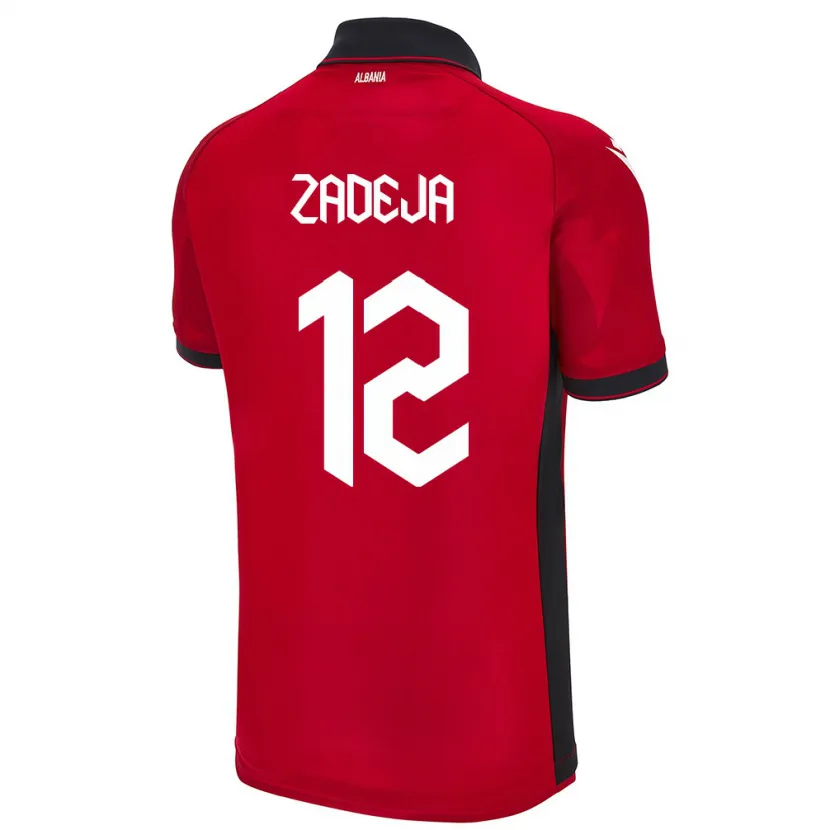 Danxen Kinder Albanien Darius Zadeja #12 Rot Heimtrikot Trikot 24-26 T-Shirt Schweiz