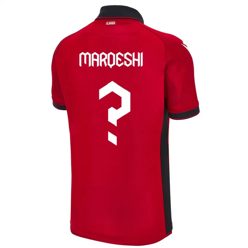 Danxen Kinder Albanien Ernesto Marqeshi #0 Rot Heimtrikot Trikot 24-26 T-Shirt Schweiz