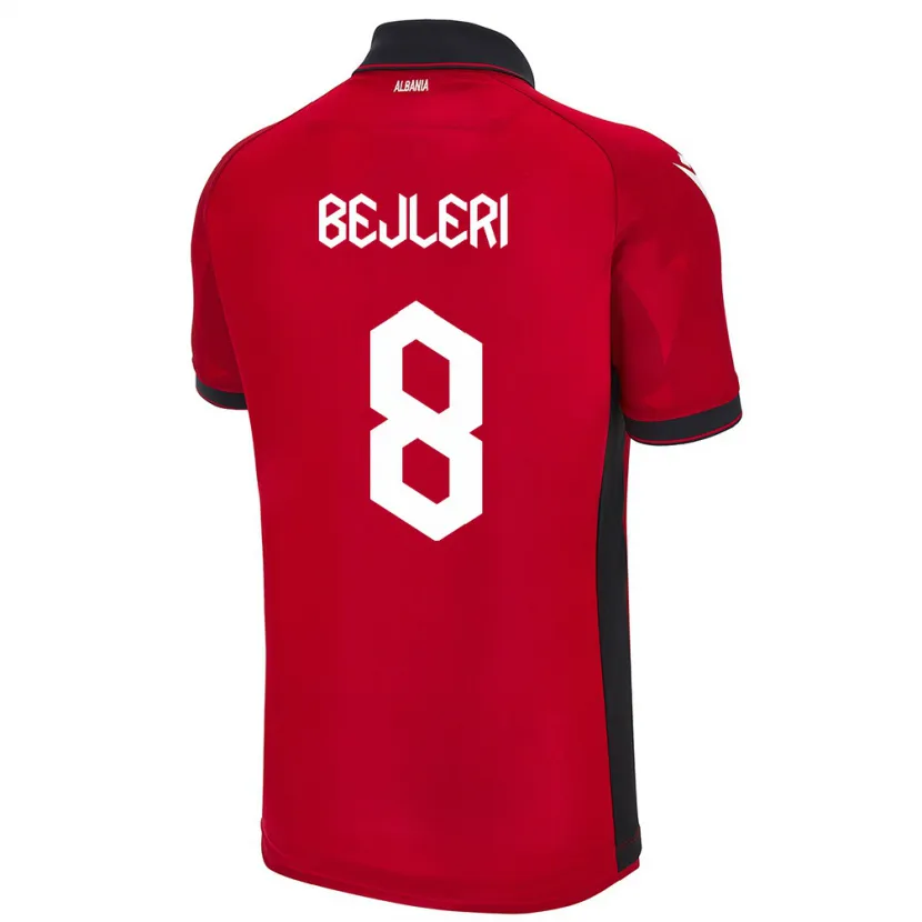 Danxen Kinder Albanien Markela Bejleri #8 Rot Heimtrikot Trikot 24-26 T-Shirt Schweiz