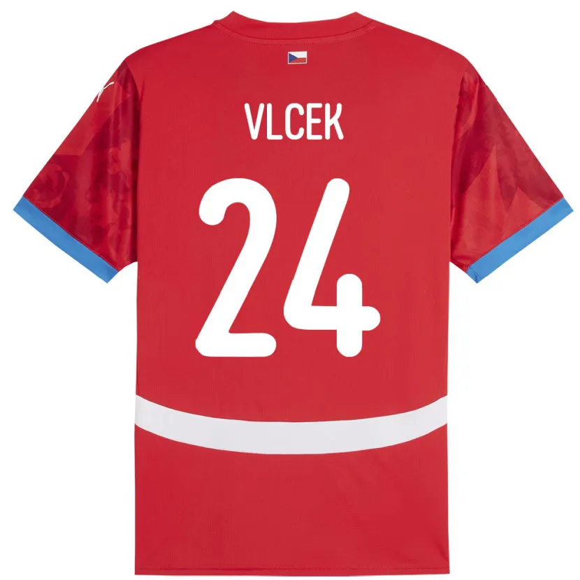 Danxen Kinder Tschechien Tomas Vlcek #24 Rot Heimtrikot Trikot 24-26 T-Shirt Schweiz