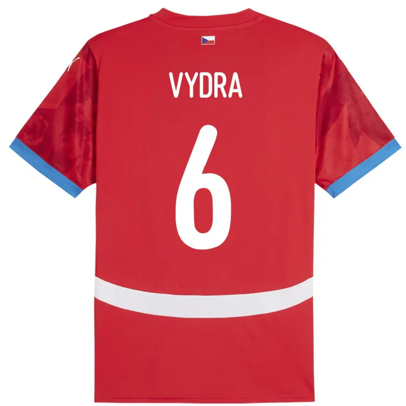 Danxen Kinder Tschechien Patrik Vydra #6 Rot Heimtrikot Trikot 24-26 T-Shirt Schweiz