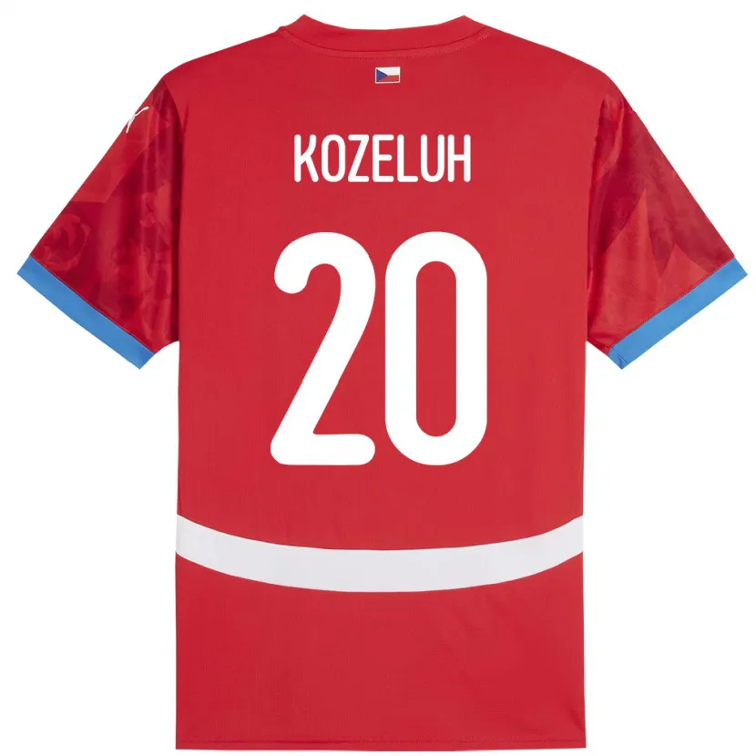 Danxen Kinder Tschechien Josef Kozeluh #20 Rot Heimtrikot Trikot 24-26 T-Shirt Schweiz