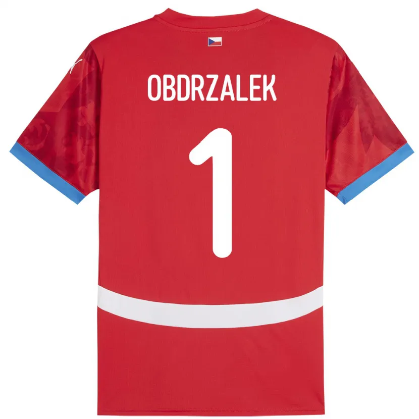 Danxen Kinder Tschechien Marek Obdrzalek #1 Rot Heimtrikot Trikot 24-26 T-Shirt Schweiz