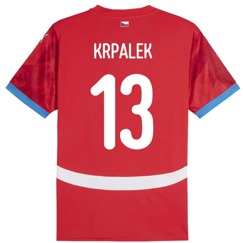 Danxen Kinder Tschechien Dennis Krpalek #13 Rot Heimtrikot Trikot 24-26 T-Shirt Schweiz