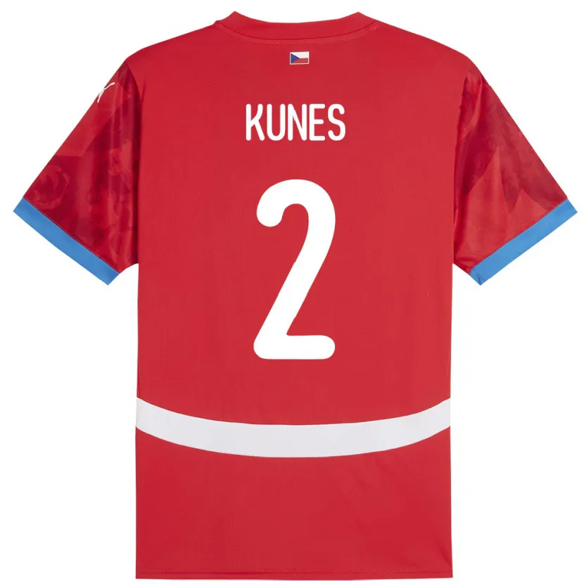 Danxen Kinder Tschechien Jan Kunes #2 Rot Heimtrikot Trikot 24-26 T-Shirt Schweiz