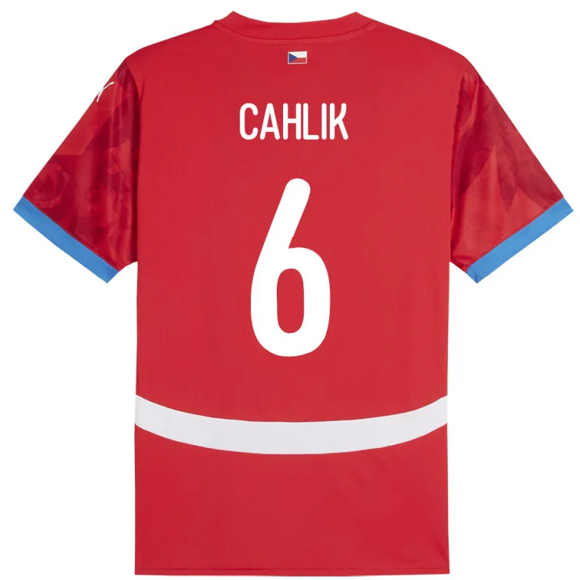 Danxen Kinder Tschechien Jakub Cahlik #6 Rot Heimtrikot Trikot 24-26 T-Shirt Schweiz
