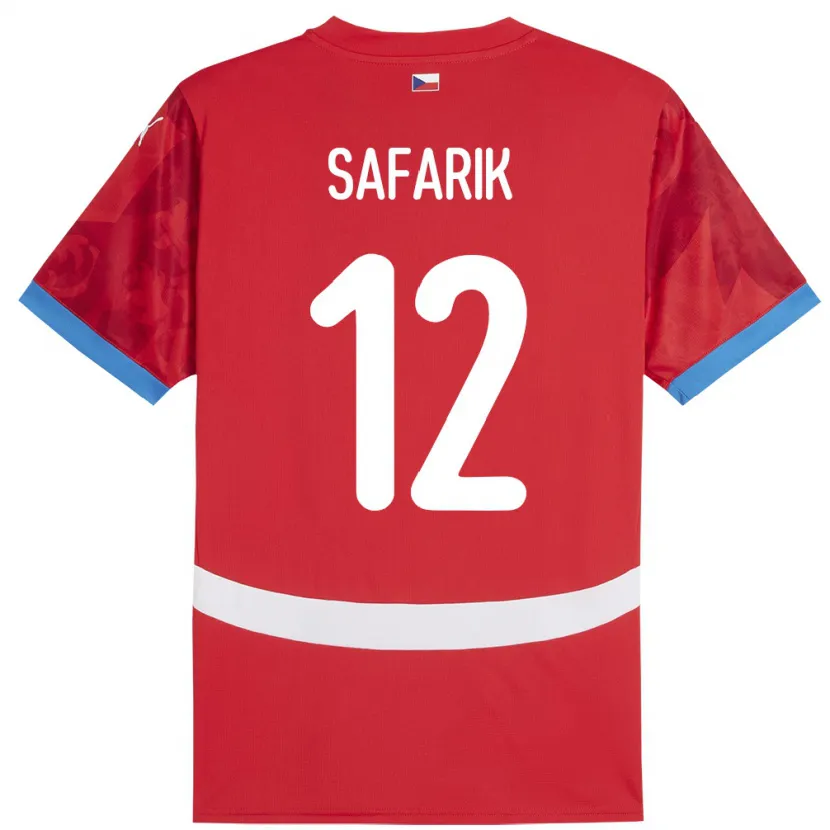 Danxen Kinder Tschechien Daniel Safarik #12 Rot Heimtrikot Trikot 24-26 T-Shirt Schweiz
