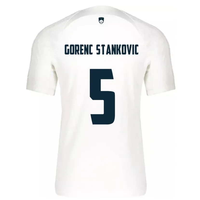 Danxen Kinder Slowenien Jon Gorenc Stankovic #5 Weiß Heimtrikot Trikot 24-26 T-Shirt Schweiz