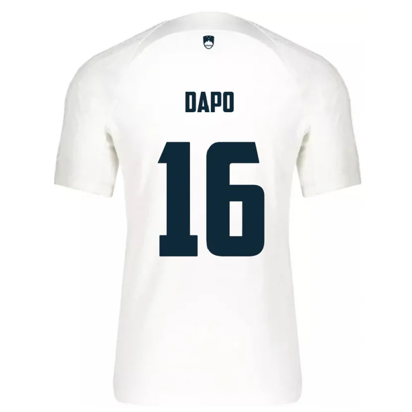 Danxen Kinder Slowenien Jan Dapo #16 Weiß Heimtrikot Trikot 24-26 T-Shirt Schweiz