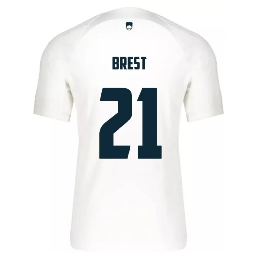Danxen Kinder Slowenien Marko Brest #21 Weiß Heimtrikot Trikot 24-26 T-Shirt Schweiz