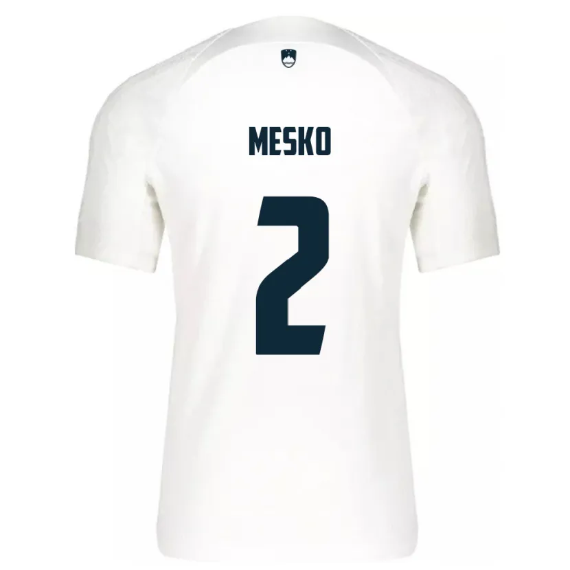 Danxen Kinder Slowenien Zan Mesko #2 Weiß Heimtrikot Trikot 24-26 T-Shirt Schweiz