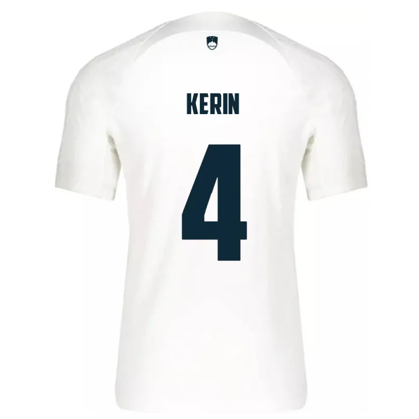 Danxen Kinder Slowenien Mark Kerin #4 Weiß Heimtrikot Trikot 24-26 T-Shirt Schweiz