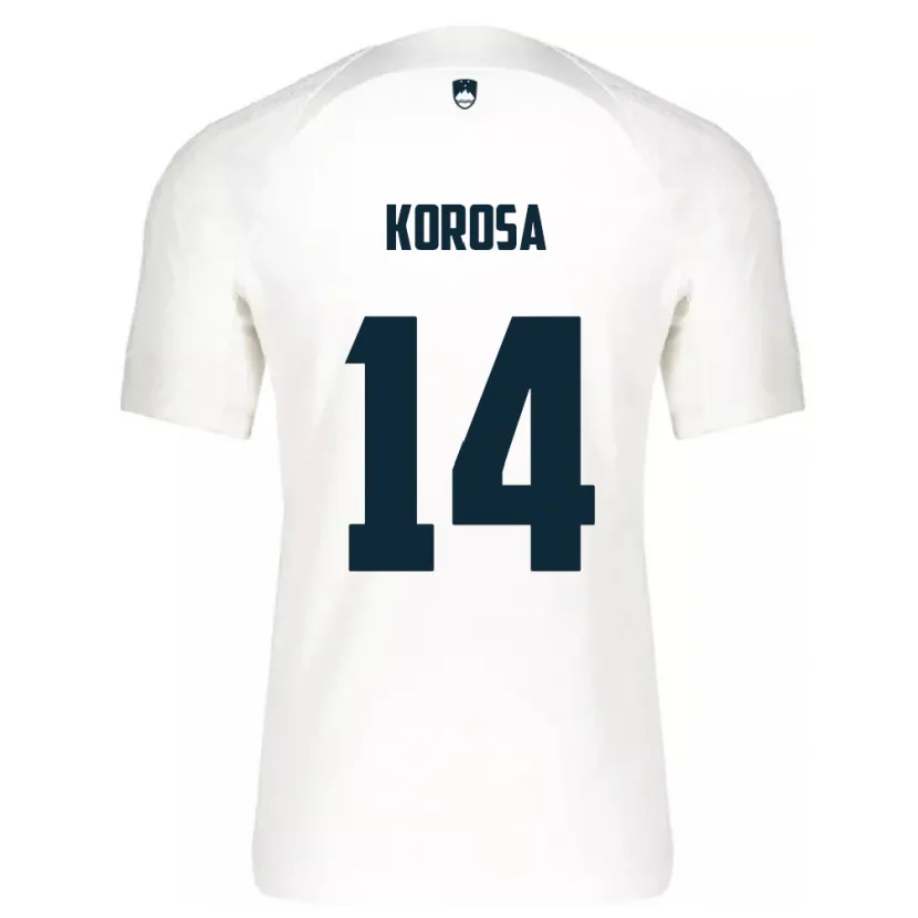 Danxen Kinder Slowenien Anej Koroša #14 Weiß Heimtrikot Trikot 24-26 T-Shirt Schweiz
