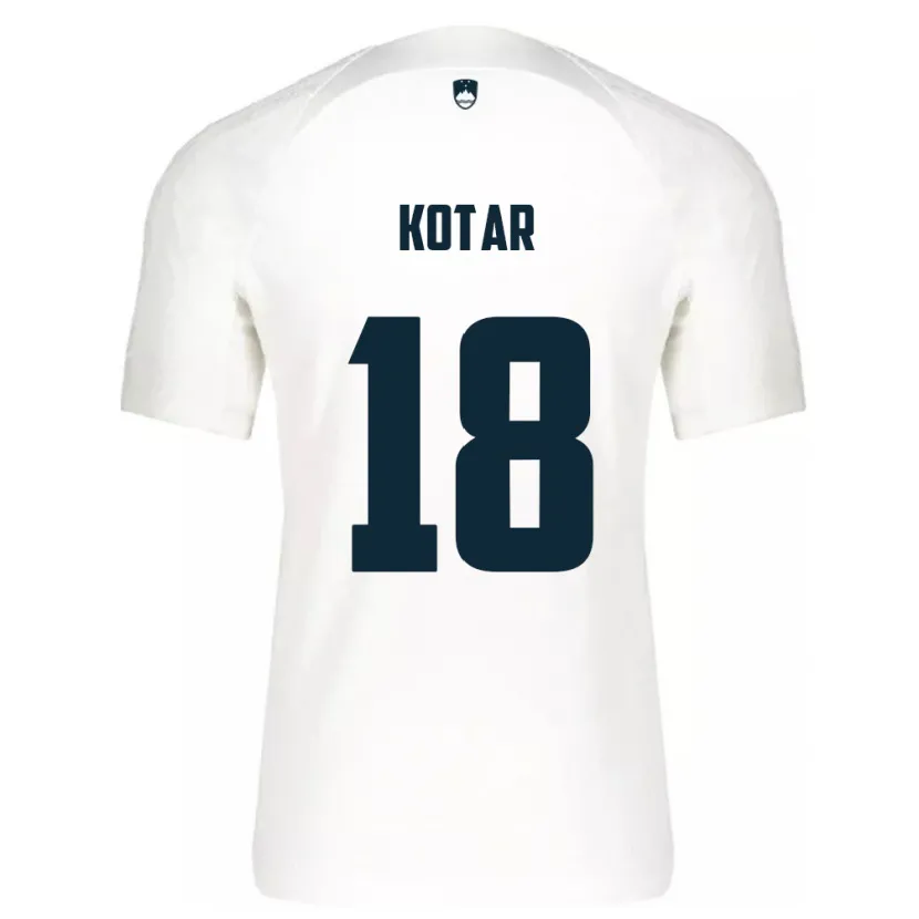 Danxen Kinder Slowenien Tristan Kotar #18 Weiß Heimtrikot Trikot 24-26 T-Shirt Schweiz