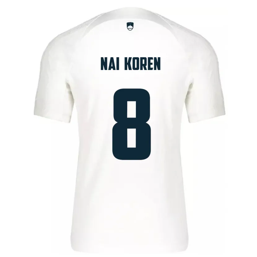 Danxen Kinder Slowenien Tian Nai Koren #8 Weiß Heimtrikot Trikot 24-26 T-Shirt Schweiz