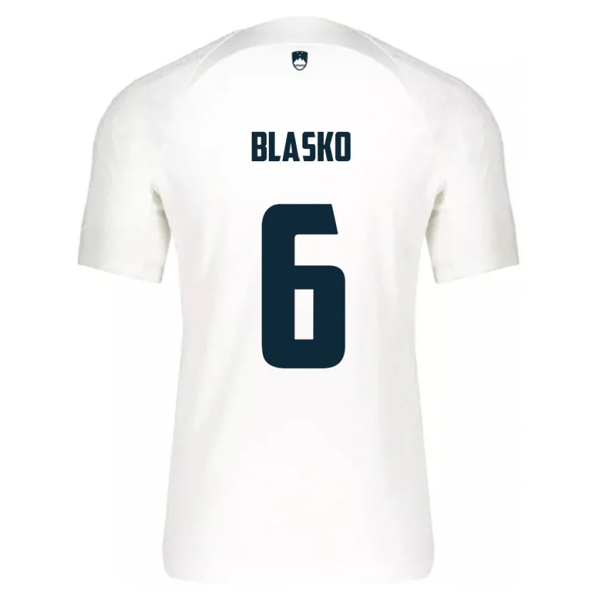 Danxen Kinder Slowenien Svit Blasko #6 Weiß Heimtrikot Trikot 24-26 T-Shirt Schweiz