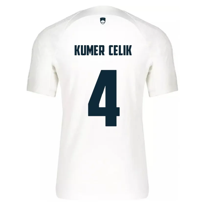 Danxen Kinder Slowenien An Kumer Celik #4 Weiß Heimtrikot Trikot 24-26 T-Shirt Schweiz