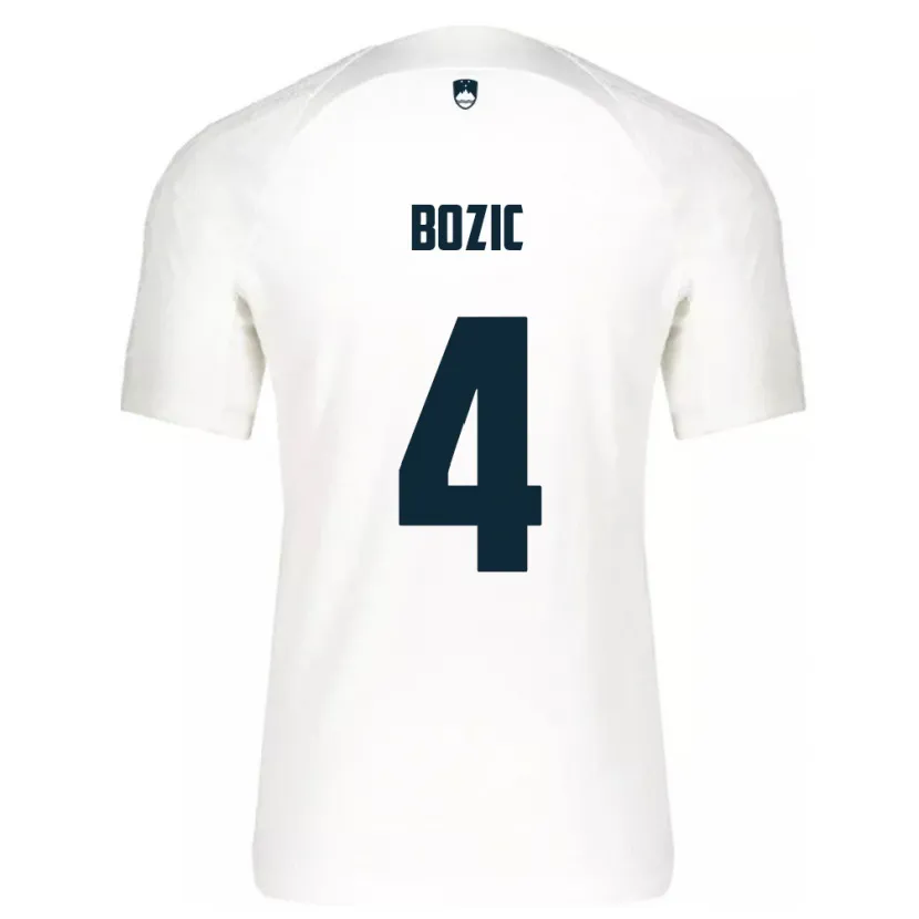 Danxen Kinder Slowenien Viktor Bozic #4 Weiß Heimtrikot Trikot 24-26 T-Shirt Schweiz