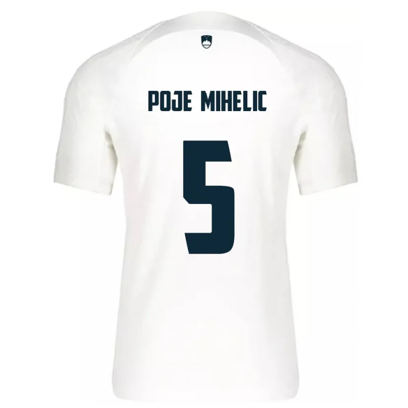 Danxen Kinder Slowenien Naja Poje Mihelič #5 Weiß Heimtrikot Trikot 24-26 T-Shirt Schweiz