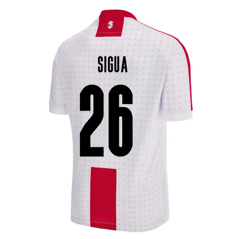 Danxen Kinder Georgien Gabriel Sigua #26 Weiß Heimtrikot Trikot 24-26 T-Shirt Schweiz