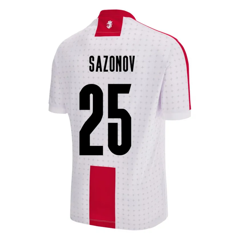 Danxen Kinder Georgien Saba Sazonov #25 Weiß Heimtrikot Trikot 24-26 T-Shirt Schweiz