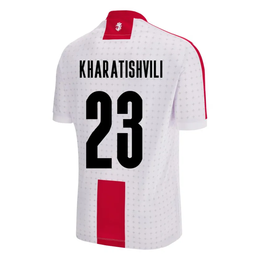 Danxen Kinder Georgien Luka Kharatishvili #23 Weiß Heimtrikot Trikot 24-26 T-Shirt Schweiz