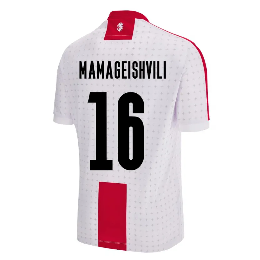 Danxen Kinder Georgien Gizo Mamageishvili #16 Weiß Heimtrikot Trikot 24-26 T-Shirt Schweiz