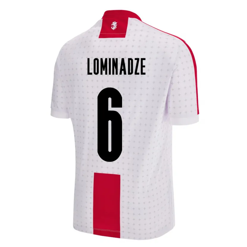 Danxen Kinder Georgien Nodar Lominadze #6 Weiß Heimtrikot Trikot 24-26 T-Shirt Schweiz