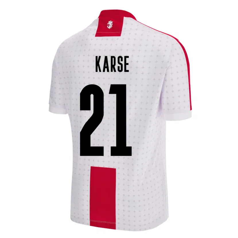 Danxen Kinder Georgien Karse #21 Weiß Heimtrikot Trikot 24-26 T-Shirt Schweiz