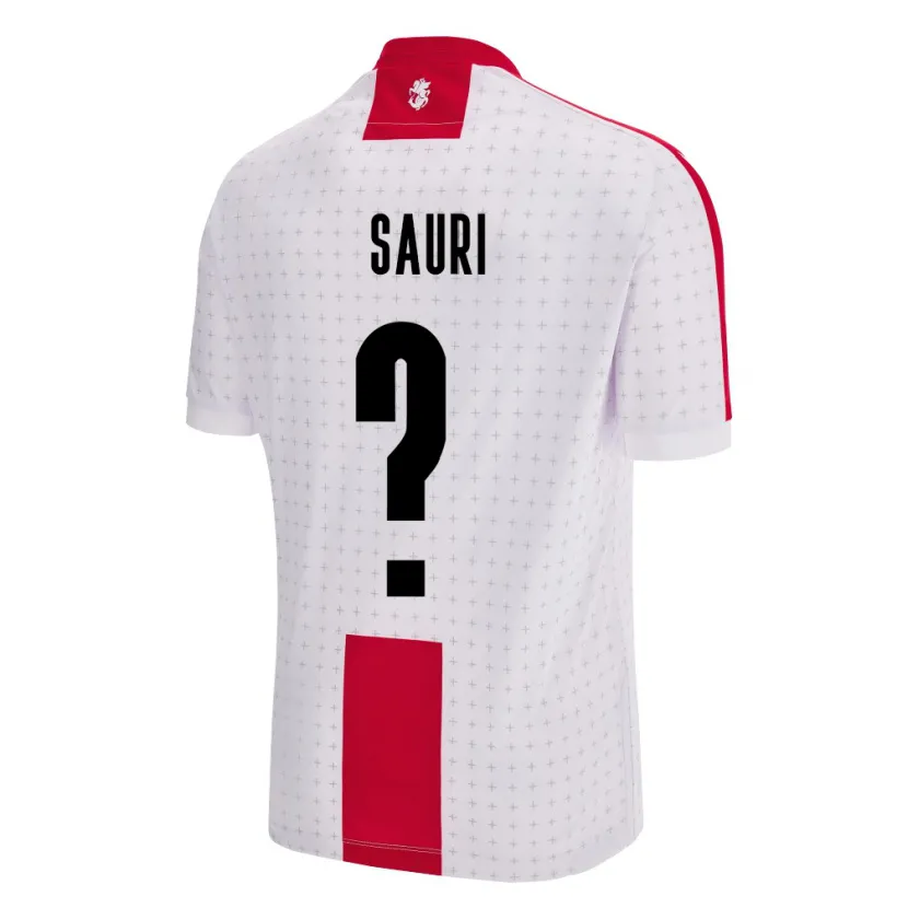 Danxen Kinder Georgien Mate Sauri #0 Weiß Heimtrikot Trikot 24-26 T-Shirt Schweiz